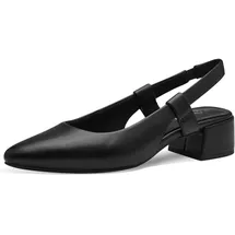 Marco Tozzi Damen Slingpumps mit Blockabsatz Vegan, Schwarz (Schwarz), 38 EU