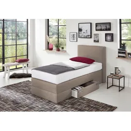 Westfalia Schlafkomfort Boxspringbett 90 x 200 cm H3 Beige