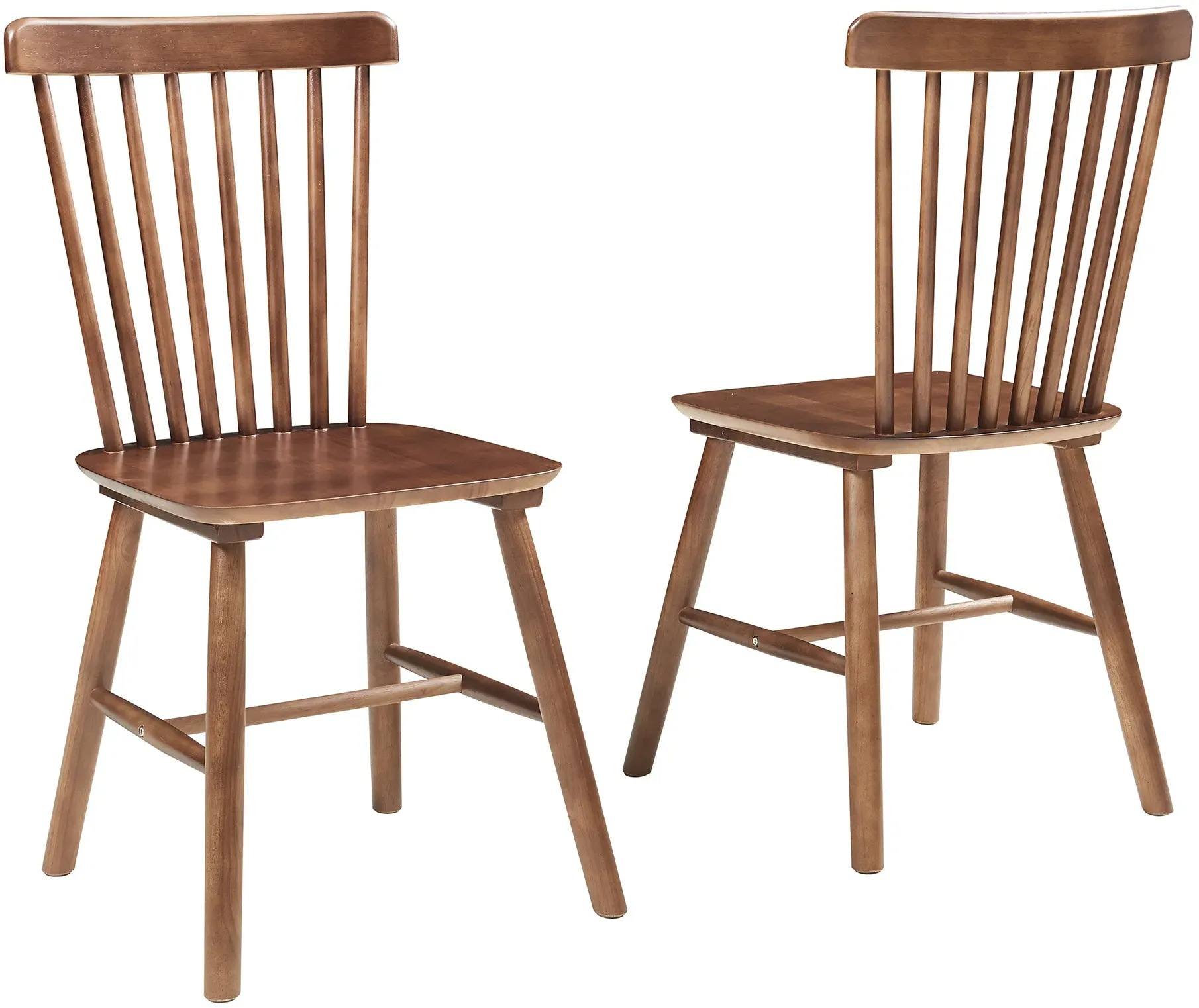 Esszimmerstuhl Karmoy 2er Set Holz Walnussoptik [en.casa]
