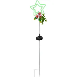 LED-Solarstab "Linny", Stern, Flat-Neon-LED,