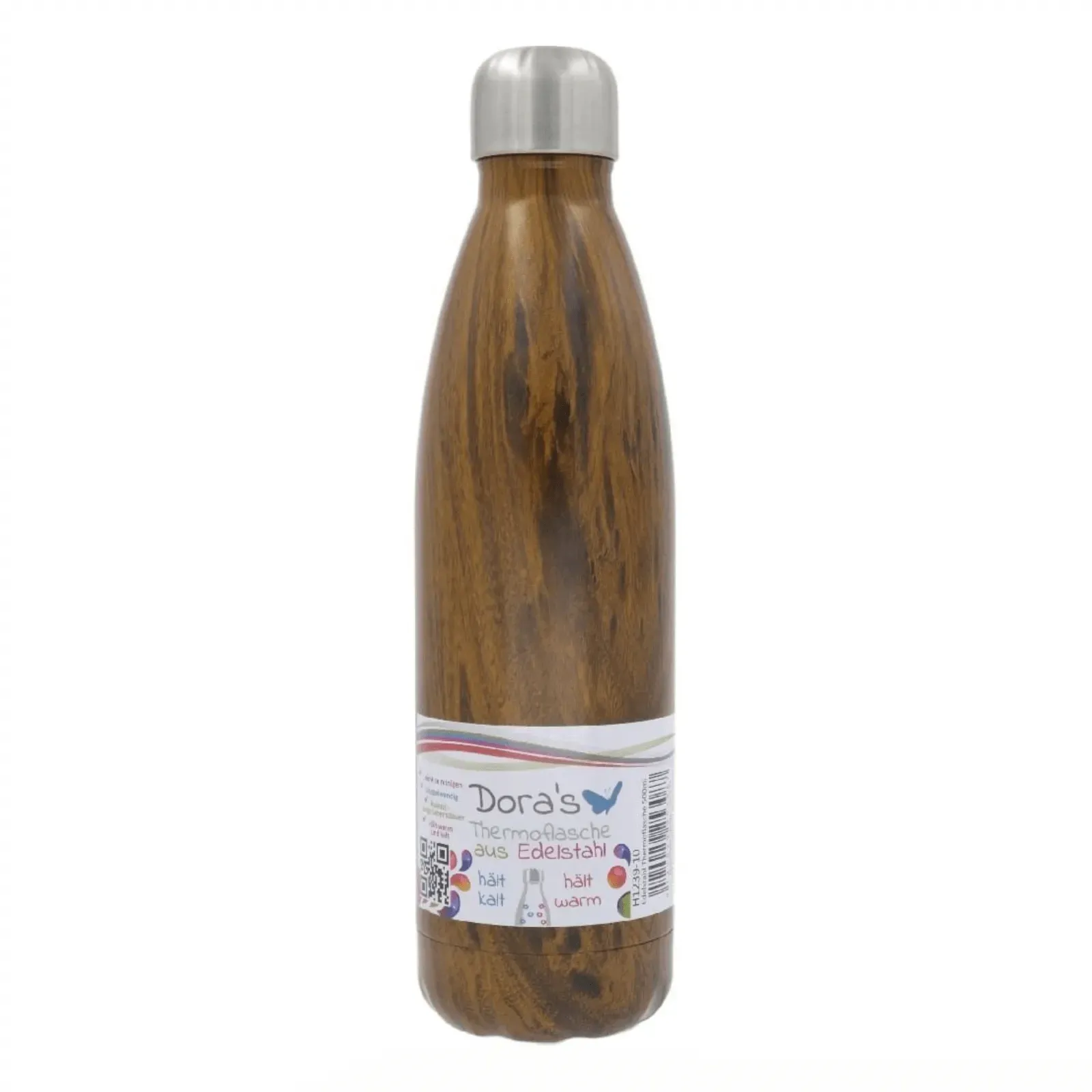 Edelstahl Thermoflasche Holz (500 ml) - DORAs