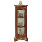 JVmoebel Vitrine Eck Vitrine Glas Schrank Wohnzimmer Schaufenster Luxus Braun Vitrinen (1-St., Eckvitrine) Made in Europa braun