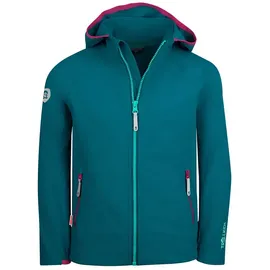 TROLLKIDS Kvalvika Softshelljacke Petrol/Pink 104