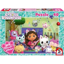 SCHMIDT SPIELE 56472 Kinderpuzzle 40 Teile Gabby's Dollhouse Miau-ziger Partyspaß