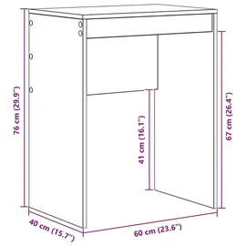 vidaXL Schreibtisch mit Stauraum Artisan Eiche Holzwerkstoff