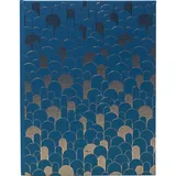 Exacompta 47986E Gästebuch, 100 Seiten, Goldschnitt, Néo Déco - Bleu de France
