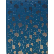 Exacompta Gästebuch, Néo Déco 27x22 cm 100 Seiten, blau, 22x27 cm