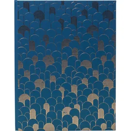 Exacompta Gästebuch, Néo Déco 27x22 cm 100 Seiten, blau, 22x27 cm