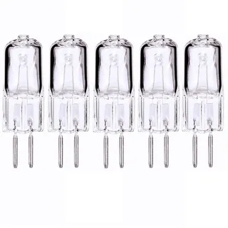 WYLIELAMSH Halogenlampen 5 Stück G5.3 220V Halogen-Glühbirnen, Kapsellampen, Warmweiße Klare Lampen GU5.3 Double pin base,220V 20W
