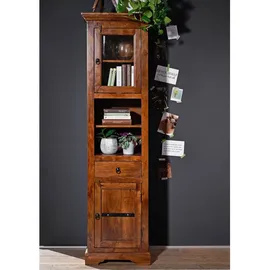 MASSIVMOEBEL24.DE Hochschrank 52 x 36 x 187 cm Braun