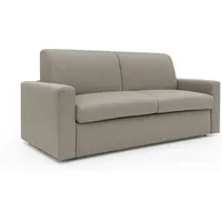Divani.store - Kansas Schlafsofa Mit 20 Cm Hohen Matratze Aus Wasserfestem Baumwollmischgewebe T13 192 Cm (mat. 140x197) Taupe