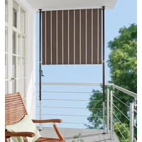 Angerer Seitenmarkise 150 x 225 cm braun/weiß Polyacryl