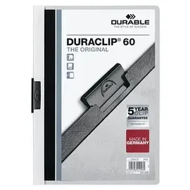 Durable Schnellhefter Duraclip A4 Weiß 25 St.