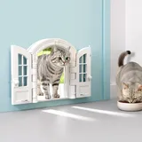 Katzenklappe Innentür, 24x27.3cm Katzentür, Katzentür für Außentür, für Katzen- und Hundebesitzer und Zoohandlungen