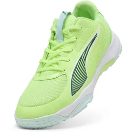 Puma Accelerate Jr 4 Handballschuh für Kinder, Unisex, fizzy light-green terrain-puma white (01) 2.5