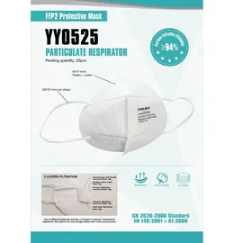 CRD LIGHT CRDFFP2 Feinstaubmaske ohne Ventil FFP2 25 St. EN 149:2001 + A1:2009 DIN 149:2001 + A1:2009