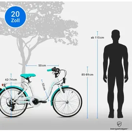 Bergsteiger Atlantis 20 Zoll RH 33 cm schwarz/ pink