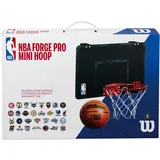 Wilson Mini-Basketballkorb NBA FORGE PRO MINI HOOP, Inkl. Sticker aller Teams, 46 x 28 cm Brettgröße, Schwarz