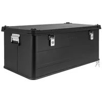 Trucky Aluminium Box mit Deckel Schwarz Alu Kiste Box