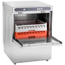 GastroHero Geschirrspülmaschine ECO 50x50 cm Korbmaß, mit Reiniger- | Klarspüldosierer, mit Ablaufpumpe | Enthärter Made in Europe,