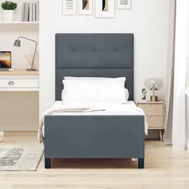 vidaXL Boxspringbett 100 x 200 cm Dunkelgrau