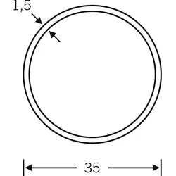 Gelbrot Griffrohr 66 6801, Edelstahl