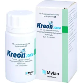 Viatris Kreon 20.000 Ph.Eur.Lipase Einheiten msr.Hartkaps. 50 St