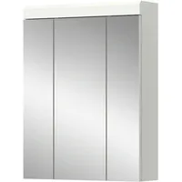 Inn.furn Badezimmer Spiegelschrank weiß Hochglanz 60 cm, Badschrank Shawn