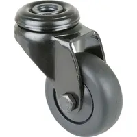 BS Rollen Lenkrolle D.50mm Trgf.50kg m.Rückenloch Radkörper Ku.Kugell.Gum.schwarz BS