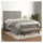 vidaXL Boxspringbett mit Matratze Hellgrau 140x200 cm Samt