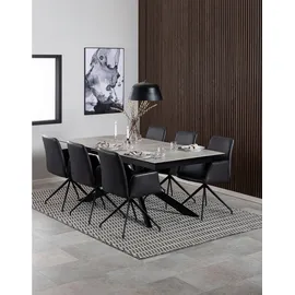 VCM Irwine Esstisch 100x240cm Inkl. 1 Zusatzplatte, Grau.