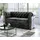 s-style möbel SITZGARNITUR 3+2+1 Chesterfield Lauren Schwarz Samt