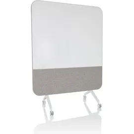 HJH Office Trennwand Vision Board 120 x 164 cm Grau