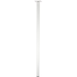 Wagner Möbelbein/Tischbein/Möbelfuß Classic Retro - Ø 30 x 800 mm, Anschraubplatte 60 x 60 mm, Innengewinde Ø 10 mm, Stahl weiß- 12168001