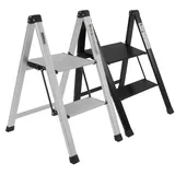 Trittleiter Klapptritt Mehrzwecktritt Haushaltsleiter 2-Stufig Alu leicht schmal