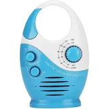 Ahlsen Wasserdichtes Duschradio, tragbarer AM/FM-Lautsprecher mit einstellbarer Lautstärke, hängender Griff oben, batteriebetriebenes Mini-Radio für
