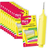 Interdentalbürsten ISO 4 - Zahnzwischenraumbürsten zur Zahnreinigung Zwischenräume -10 x 8 Dentalbürsten - Interdentalbürsten - Bürsten für Zahnzwischenräume - Interdentalbürste von MARA EXPERT