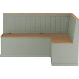 OTTO home Eckbank OTTO HOME "Sara", salbei, naturfarben, B:160cm H:90cm T:53cm, FSC-zertifiziertes Massivholz, Sitzbänke, Eckbank, aus massivem Kiefernholz, Paneel Rückenlehne, zwei Breiten