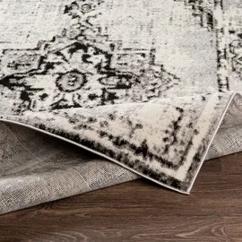 livabliss Teppich LIVABLISS "JAQART", grau, B:150cm H:11mm L:213cm, Kunstfaser, Teppiche, Teppich