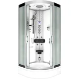 AcquaVapore Dampfdusche Duschtempel Sauna Dusche Duschkabine D46-50M3-EC 90x90 cm Mit 2k Scheiben Versiegelung