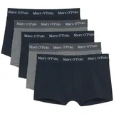 Marc O'Polo "Essentials", Herren, Boxershorts, 5er Pack - Trunks, Logobund, Organic Cotton Stretch Blau/Grau L