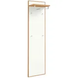 VOSS MÖBEL Garderobenpaneel V100 Lack Weiß, Braun Weiß / Eiche