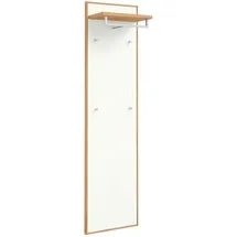 VOSS MÖBEL Garderobenpaneel V100 Lack Weiß, Braun Weiß / Eiche
