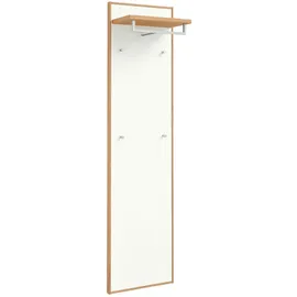 VOSS MÖBEL Garderobenpaneel V100 Lack Weiß, Braun Weiß / Eiche