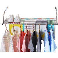 MAYJAI Heizkörper-Wäschetrockner,Ausziehbare Handtuchhalter aus Edelstahl mit 360-Grad-Drehung | 10-stufiger Socken-Aufhänger, Haushaltsbedarf für Socken, Unterwäsche, Schuhe