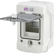 ETI Aufputz-Feuchtraum-Kleinverteiler 4 TE grau mit Tür, IP 65
