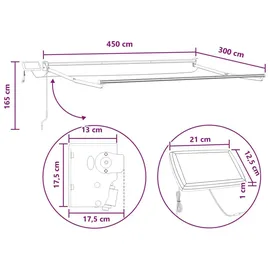 vidaXL Gelenkarmmarkise 150 cm schwarz