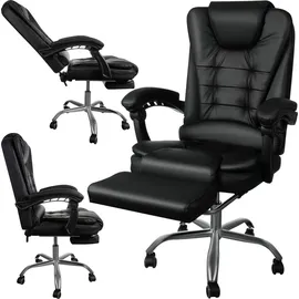 MT MALATEC Bürostuhl mit Fußstütze - schwarz 23286 - Schwarz