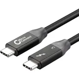 MicroConnect Thunderbolt-Kabel TB3010 Männlich Männlich 1 m Schwarz