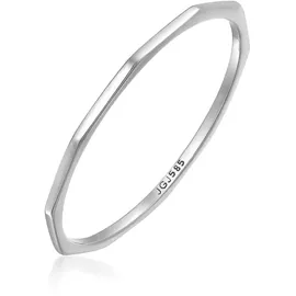 Elli Ring Bandring Geo Basic Minimal Look 585 Weißgold